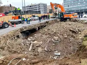 Ulus Meydanı'nda Göçük! Kimse Yaralanmadı