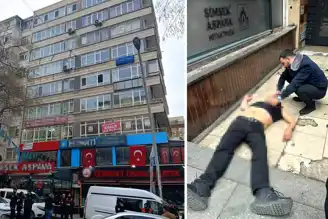 Arkadaşı Bıçaklandı, Saldırgan 4. Kattan Atladı