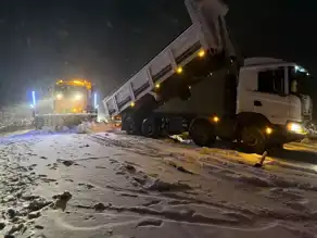 Ilgaz Dağı'nda Kar Yağışı Yolu Kapattı
