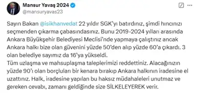 Yavaş'tan Işıkhan'a Sert Tepki: "Hıncınızı Halktan Çıkarmayın!"