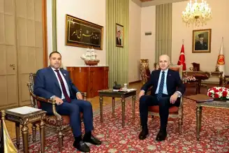 TBMM Başkanı Kurtulmuş, Bahreyn Büyükelçisi ile Görüştü