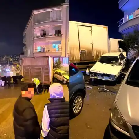 Mamak'ta Fren Patlaması: Kamyon 2 Araca Çarptı